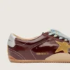 Men's True-Star in burgundy naplak with suede star and silver nappa heel tab