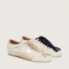 Men's True-Star in light gray suede with metallic silver star and heel tab