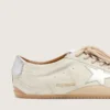 Men's True-Star in light gray suede with metallic silver star and heel tab