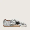 Women's True-Star in silver sequins with black star and silver leather heel tab