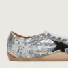 Women's True-Star in silver sequins with black star and silver leather heel tab