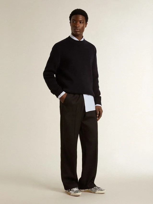 Men's True-Star in silver sequins with black star and silver leather heel tab