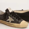 Men's V-Star in black canvas with ice-gray star and heel