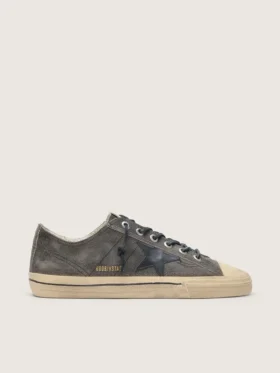 Men’s V-Star in black suede with black leather star
