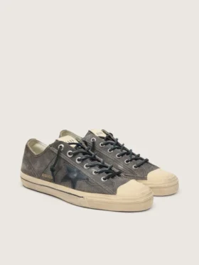 Men’s V-Star in black suede with black leather star