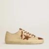 Men's V-Star in cream canvas with tobacco leather star