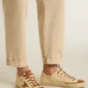 Men's V-Star in cream canvas with tobacco leather star
