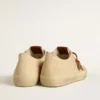 Men's V-Star in cream canvas with tobacco leather star