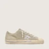 Men's V-Star in dove-gray suede with silver metallic leather star