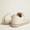 Men's V-Star in white leather with white star and light blue stripe on the foxing
