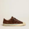 Men's V-Star LTD sneakers in dark brown suede with tone-on-tone star