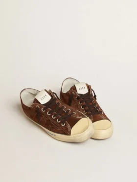 Men’s V-Star LTD sneakers in dark brown suede with tone-on-tone star