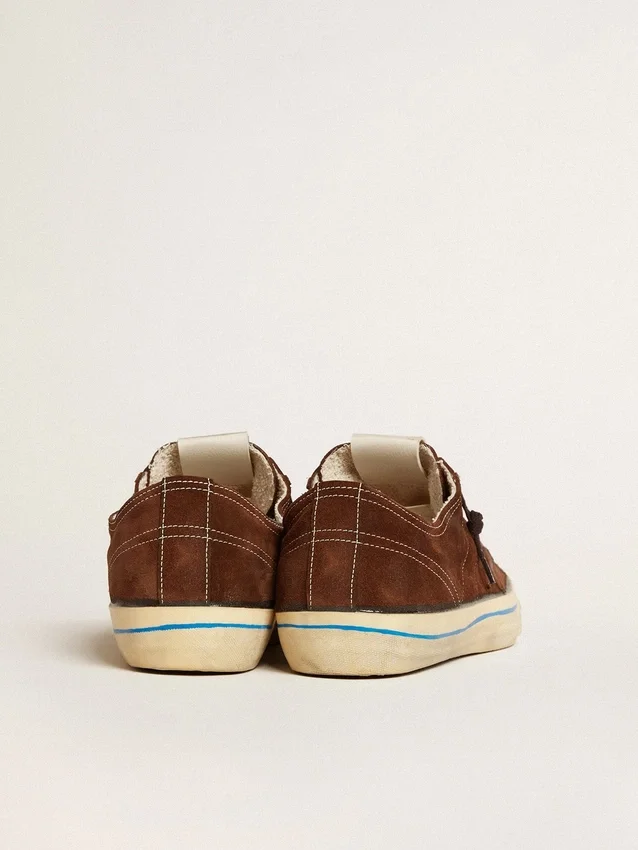 Men's V-Star LTD sneakers in dark brown suede with tone-on-tone star