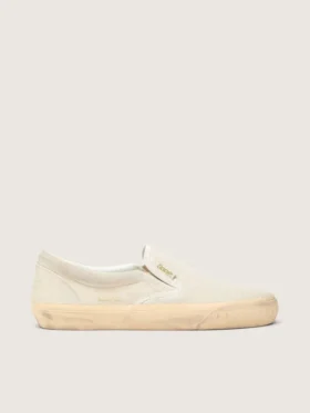 Men’s VCE Penstar in beige suede and pearl-colored sequins