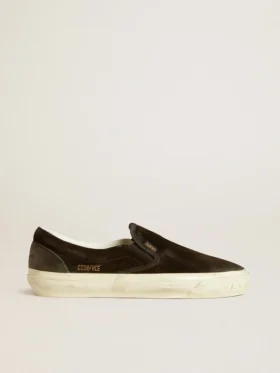 Men's VCE Penstar in black suede with black leather heel tab