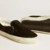 Men's VCE Penstar in black suede with black leather heel tab