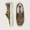 Men's VCE Penstar in leopard-print pony skin with black leather heel tab