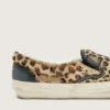 Men's VCE Penstar in leopard-print pony skin with black leather heel tab
