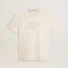 Men's vintage-look white T-shirt with front print
