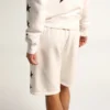 Men's vintage white bermuda shorts with contrasting black stars
