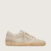 Men’s white and beige Super-Star LAB in mesh and suede