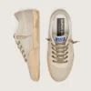Men’s white and beige Super-Star LAB in mesh and suede