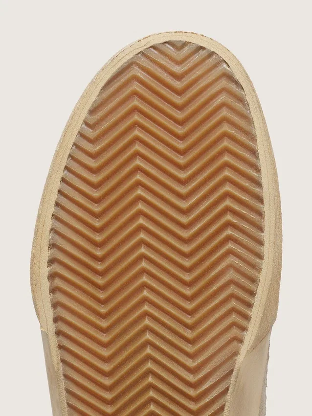 Men’s white and beige Super-Star LAB in mesh and suede
