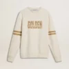 Men's white cotton sweatshirt with front print