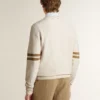 Men's white cotton sweatshirt with front print