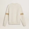 Men's white cotton sweatshirt with front print