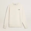 Men's white cotton sweatshirt with print on the back