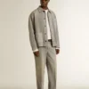Men's white cotton sweatshirt with print on the back