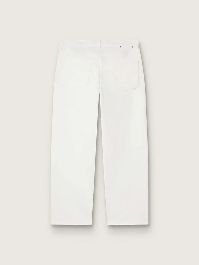 Men's white denim pants