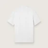 Men's white sports zipped polo shirt