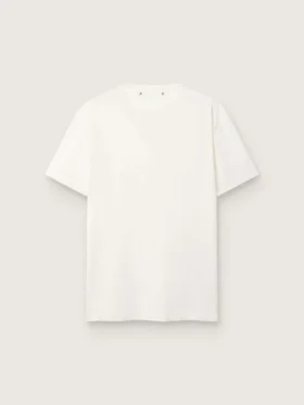 Men’s white T-shirt with distressed treatment