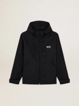 Men's windcheater with contrasting white logo and star