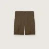 Men’s wool gabardine Bermuda shorts