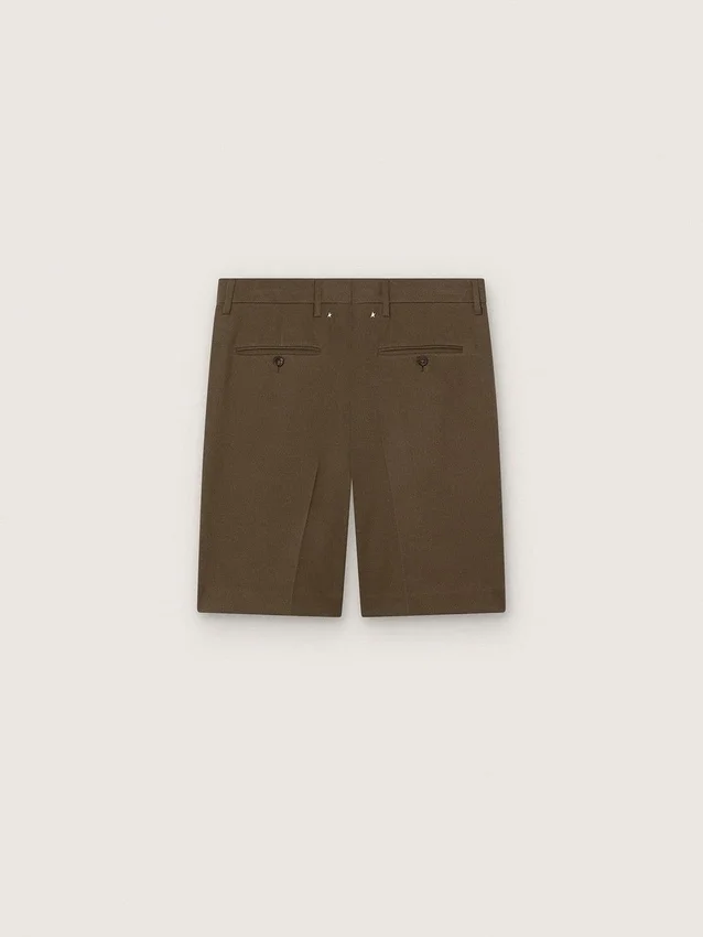 Men’s wool gabardine Bermuda shorts
