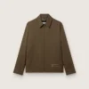 Men's wool gabardine coach jacket with embroidery