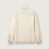 Men's work jacket in light sand-colored denim