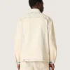 Men's work jacket in light sand-colored denim
