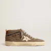 Mid Star in green canvas with leather star and black flash