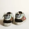 Mid Star in leopard-print pony skin with fuchsia leather star