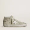 Mid Star in light gray suede with white leather star