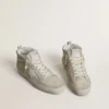 Mid Star in light gray suede with white leather star