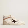 Mid Star in nappa with glitter star and nude leather flash
