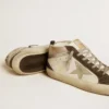 Mid Star with gray leather star and metallic silver leather flash