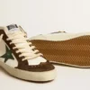 Mid Star with green leather star and blue leather flash