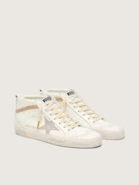 Mid Star with star and heel tab in suede with Swarovski crystals