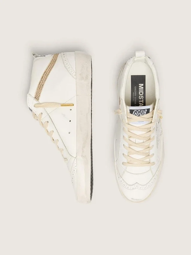 Mid Star with star and heel tab in suede with Swarovski crystals